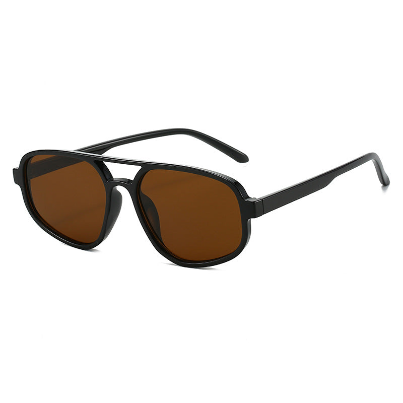Damen modische Sonnenbrille mit breitem Gestell und UV-Schutz Karnz