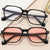Damen quadratische Brille mit transparentem Rahmen und stylischem Design Karnz