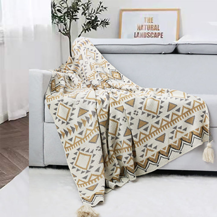 Stylische geometrische Muster-Wurfdecke Karnz