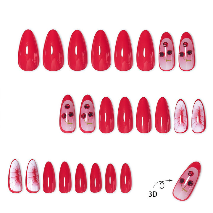 Künstlerisches Kirschblüten-Nageldesign Karnz