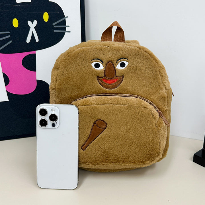 Plüsch-Kinderrucksack mit Niedlichem Affenmotiv Karnz