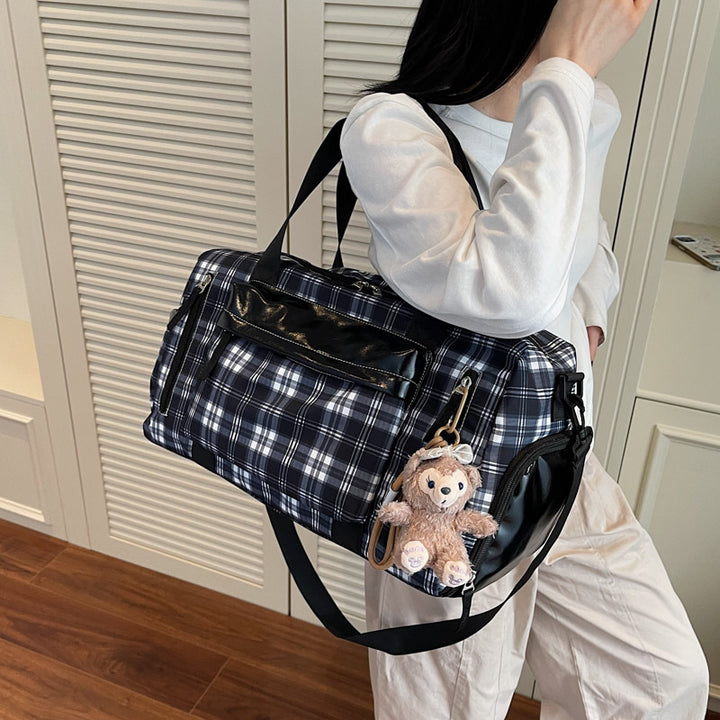 Schickes Karomuster Wochenend-Duffle Karnz