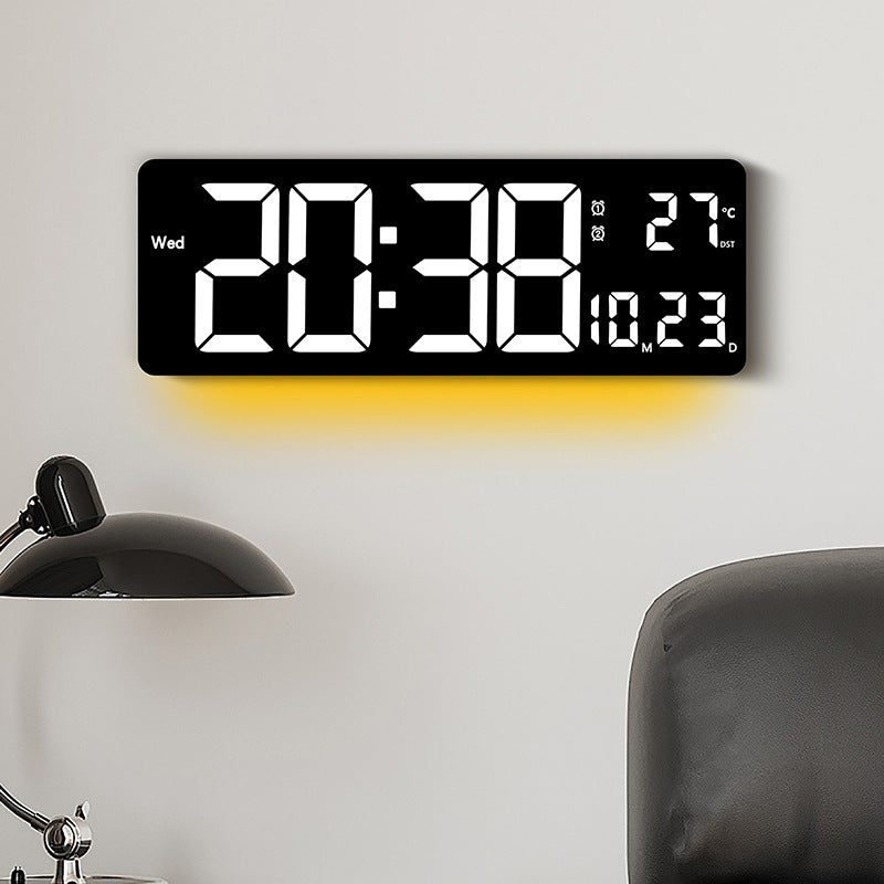 Digitale Wanduhr mit mehrfarbigem LED-Display Karnz