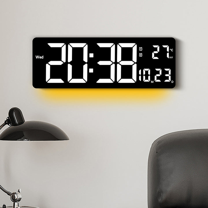 Digitale Wanduhr mit mehrfarbigem LED-Display Karnz