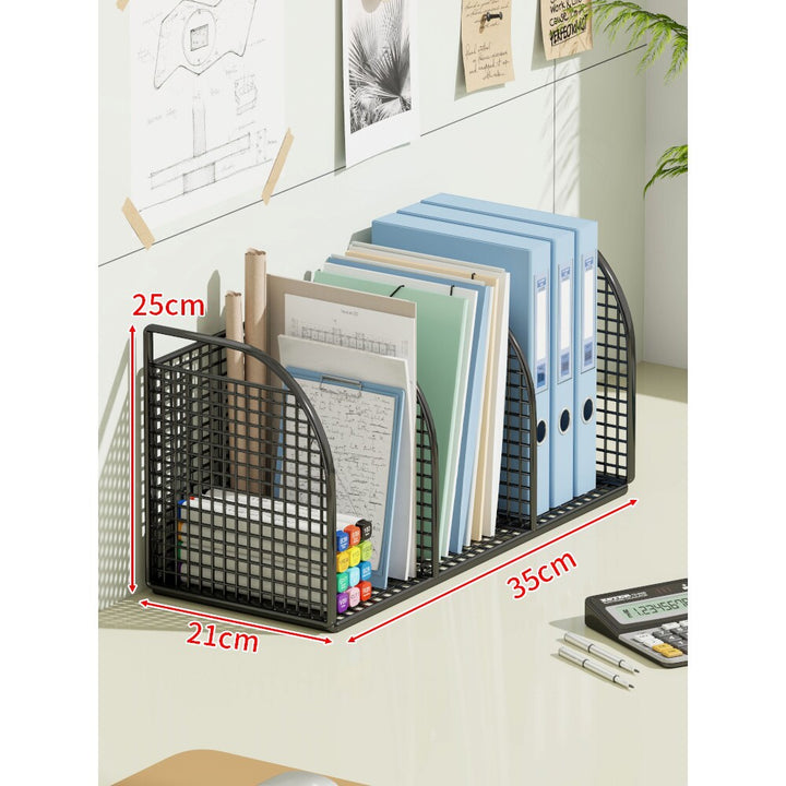 Multi-Tier Winkel Metallnetz Desktop Datei- und Ordnerorganisator