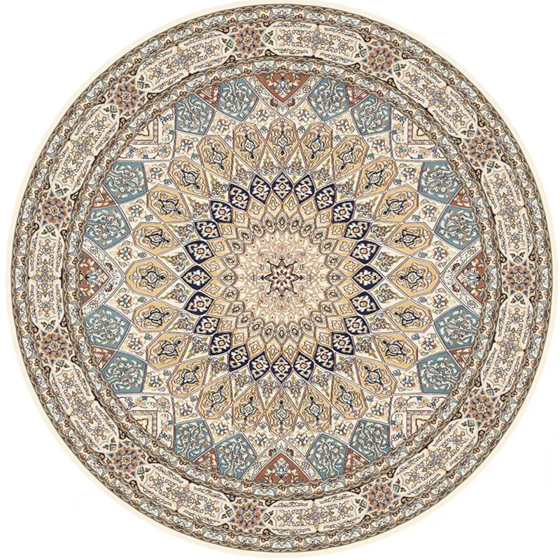 Runder Vintage Floral Teppich