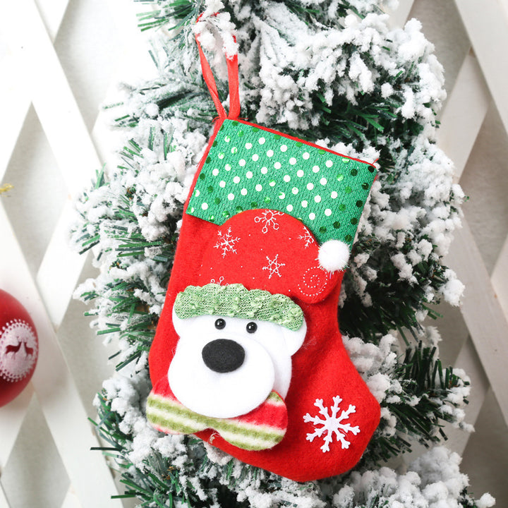 Festlicher Weihnachtsstrumpf mit Rentier-Motiv Karnz