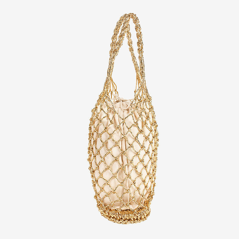 Damen stylische Netztasche mit Baumwollfutter Karnz