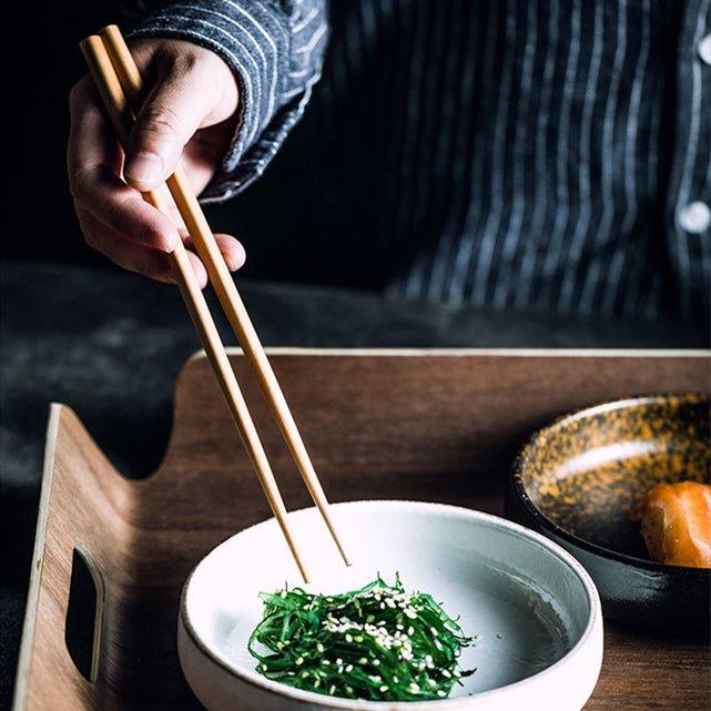 Japanischer schlichter Stil Holzbestecksets | Karnz