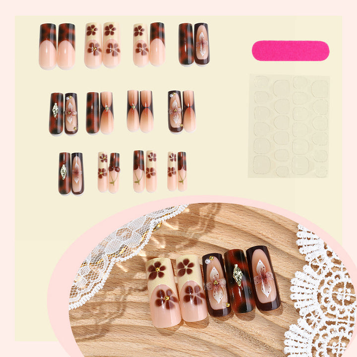 Floral Press-On Nail Set Karnz