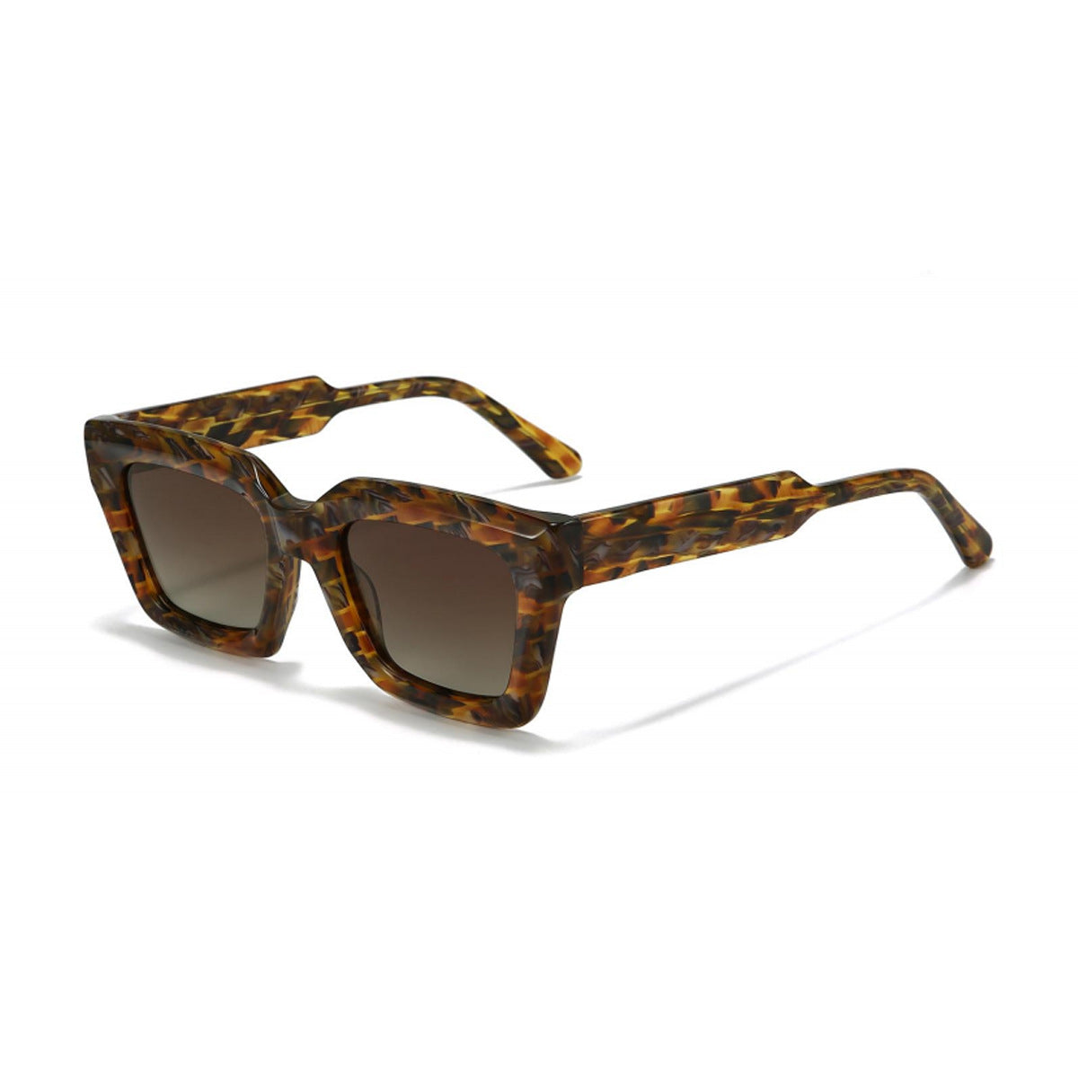 Damen quadratische Sonnenbrille mit modernem Kunststoffrahmen und sanften Gläsern Karnz