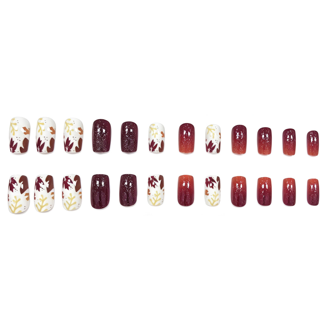 Herbst-inspirierte Nagelkunst-Verstärkungen Karnz