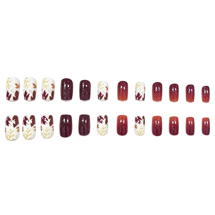 Herbst-inspirierte Nagelkunst-Verstärkungen Karnz