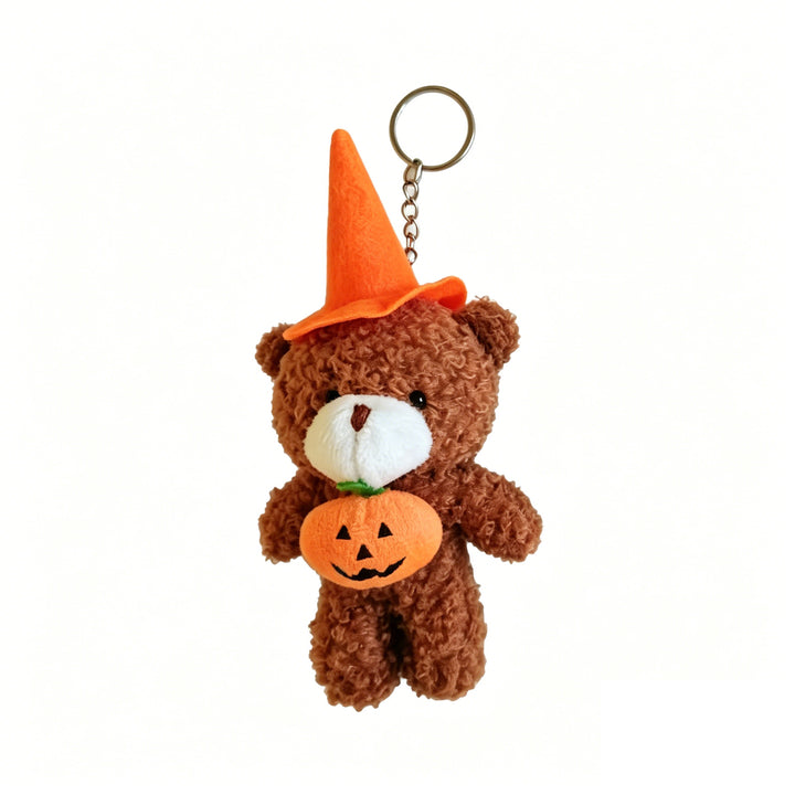 Kuscheliger Halloween-Teddybär Schlüsselanhänger