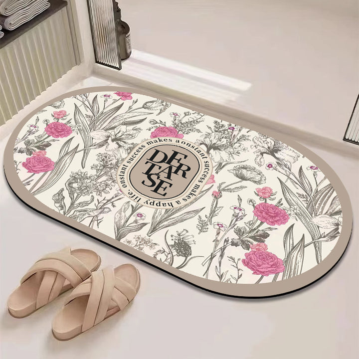 Blumenmuster Badematte Karnz