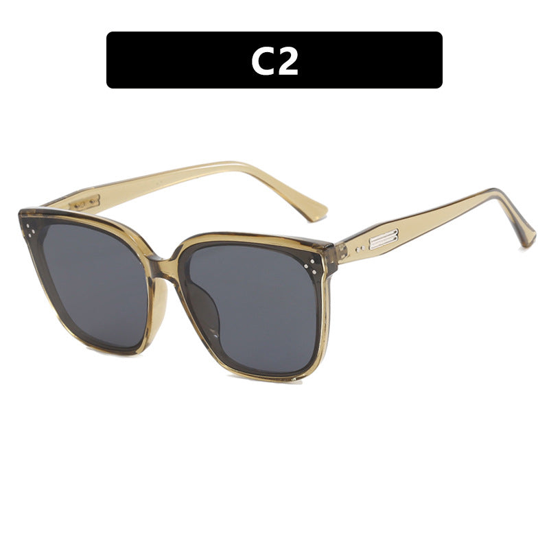 Damen moderne oversized Sonnenbrille mit elegantem, breitem Rahmen Karnz