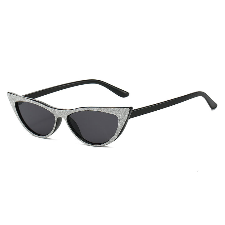 Damen Cat-Eye Sonnenbrille mit glitzerndem Rahmen Karnz