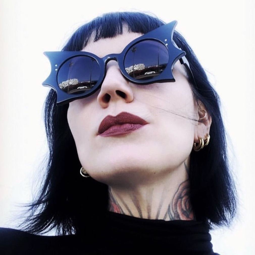 Damen extravagante Cat-Eye Sonnenbrille mit auffälligem Rahmen Karnz