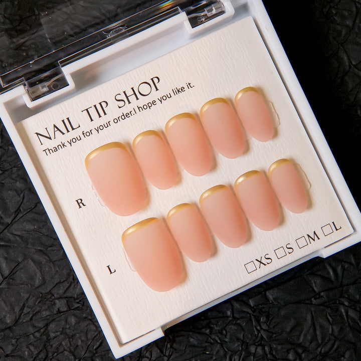 Natürlicher Finish Press-On Nagelset