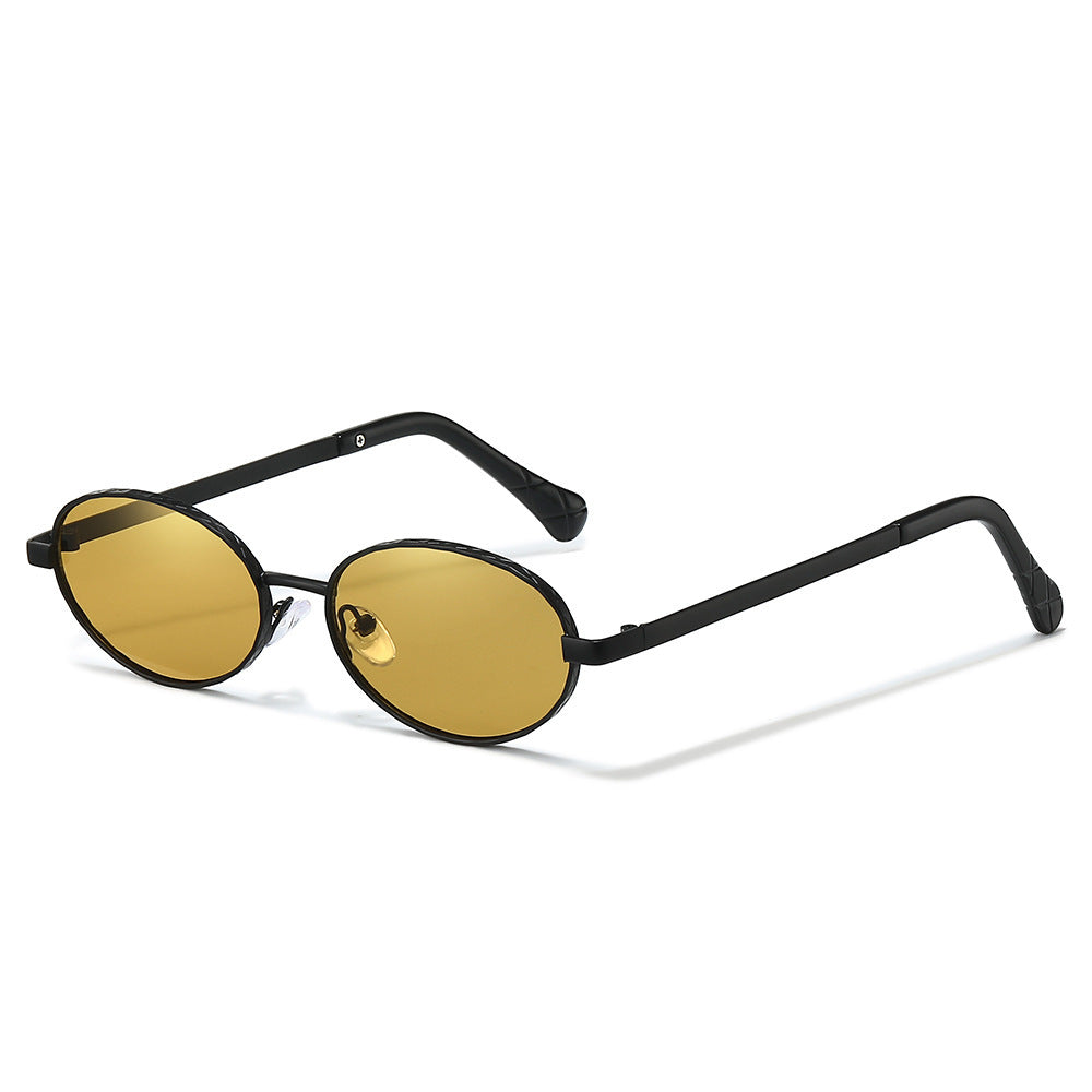 Sleek Oval Frame Sonnenbrille Karnz