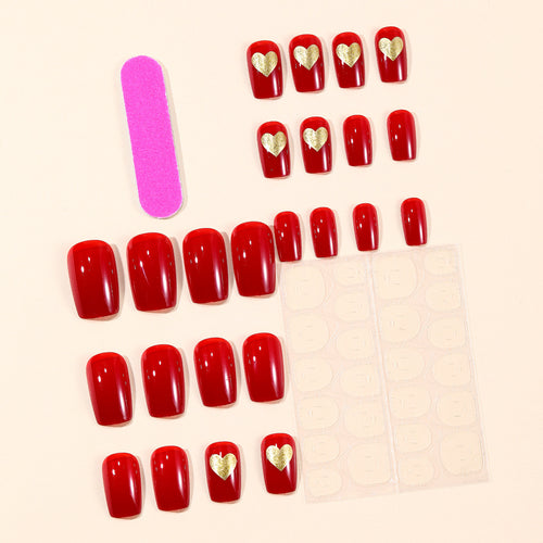 Herz-verziertes Nagelkunstset Karnz