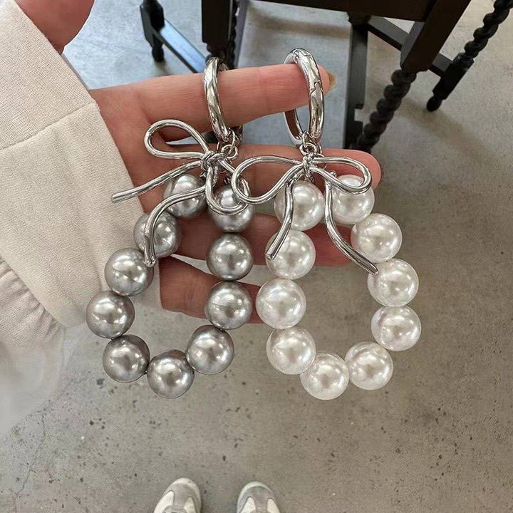 Elegante Perlen- und Silber-Schlüsselanhänger Halter Karnz