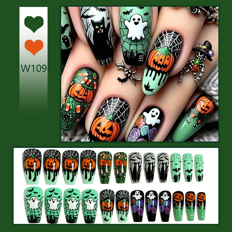 Kunstnagelset mit gruseligen Halloween-Motiven Karnz