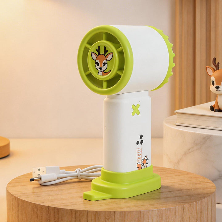 Damen Tragbarer Handventilator mit integriertem USB-Anschluss und niedlichem Designs Karnz