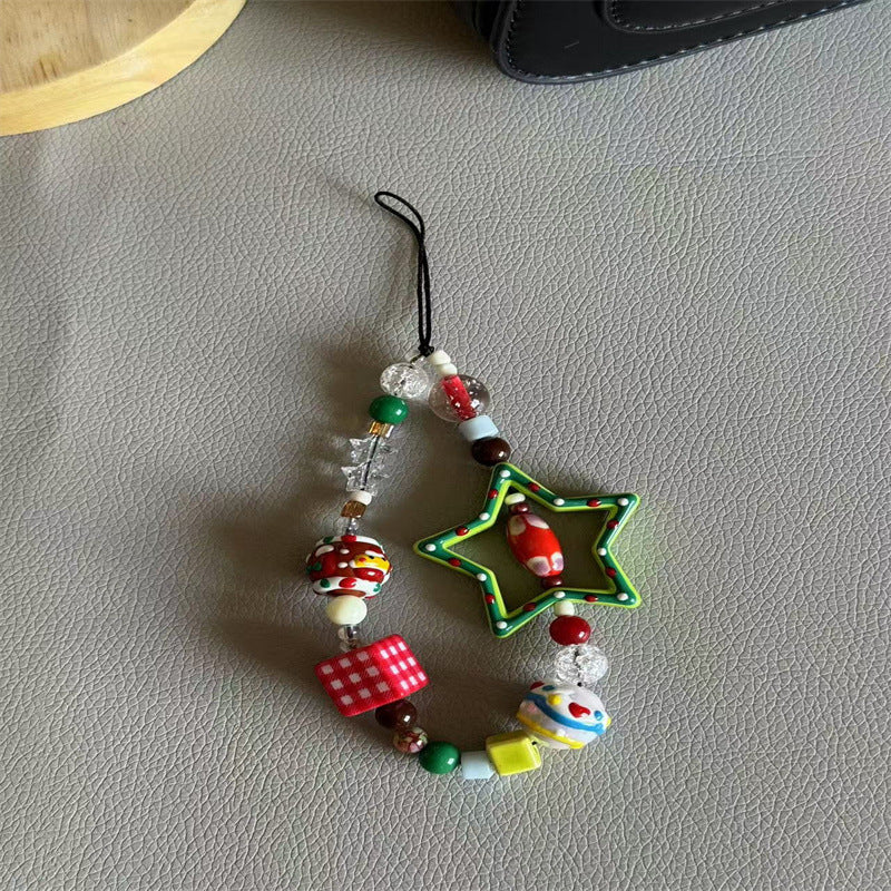Festive Beaded Charm Handy Lanyard Karnz
