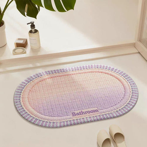 Weicher Texturierter Badezimmerteppich