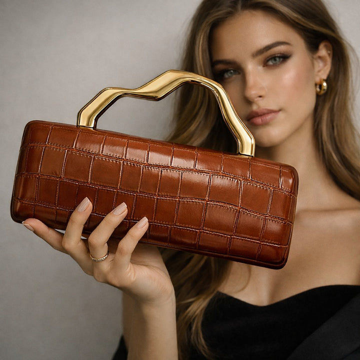 Elegante geometrische Acryl-Box-Clutch