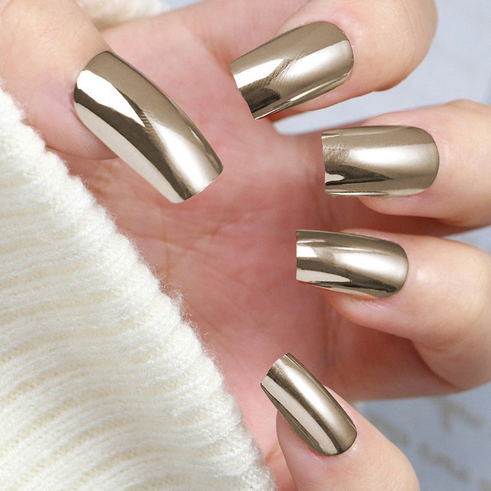 Chrome Finish Press-On Nails Karnz