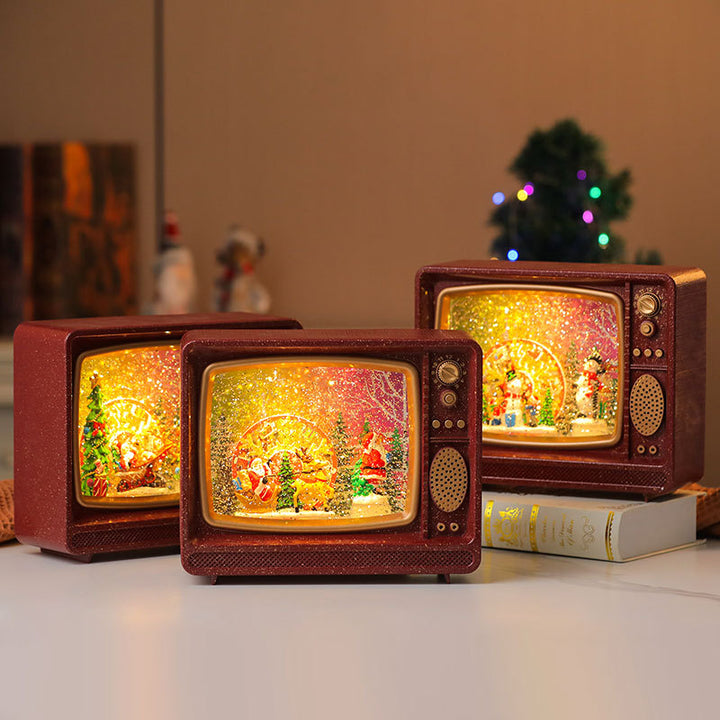 Dekorative LED Laterne mit Santa Figurine Karnz