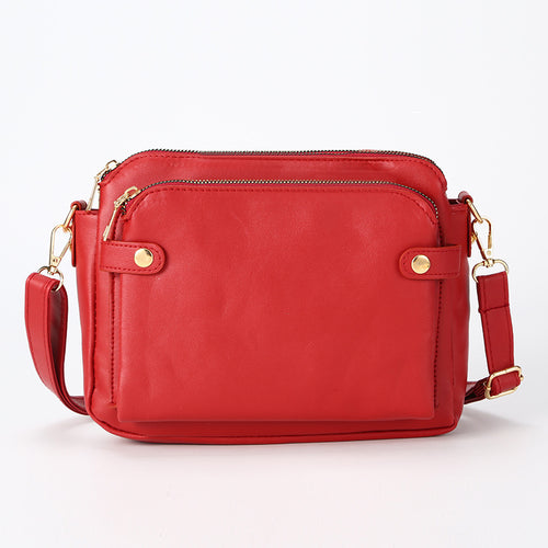 Damen Multifunktionale Handtasche aus hochwertigem Leder mit verstellbarem Schultergurt Karnz