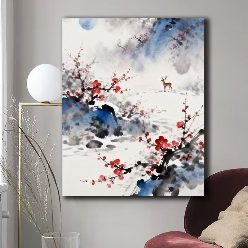 Natur Szene Aquarell Leinwand Kunst Karnz