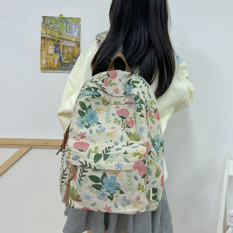Blumenmuster Rucksack Karnz