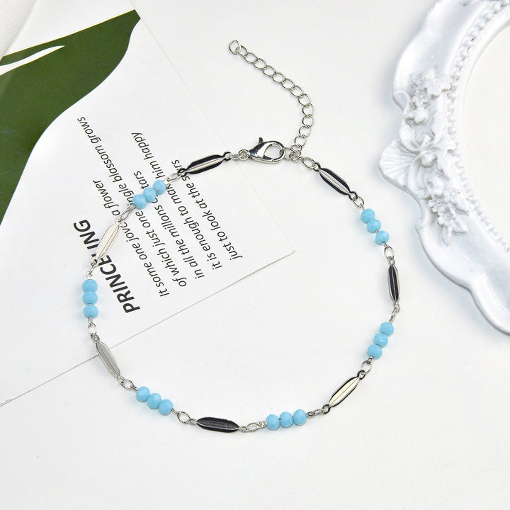 Elegante Perlen- Fußkette Karnz