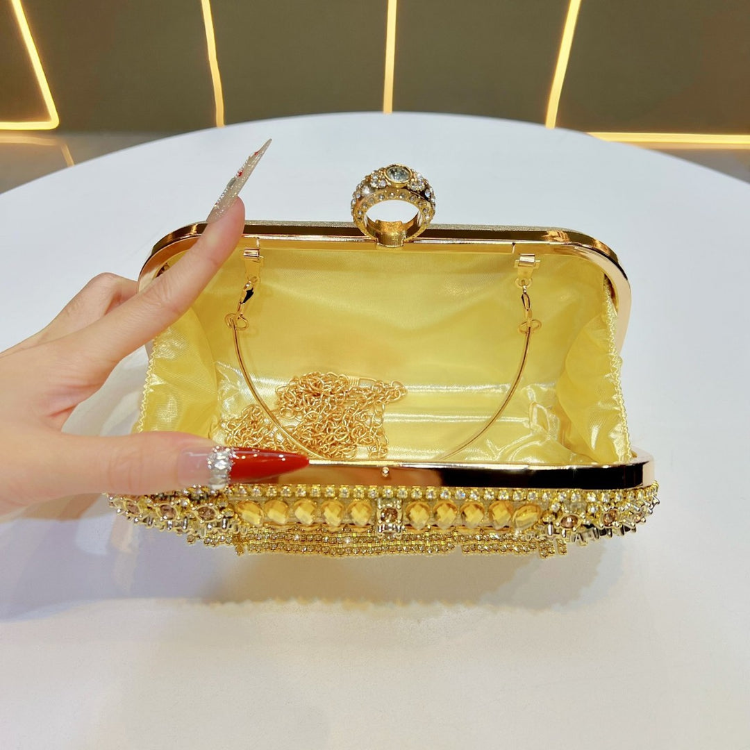 Kristallfringe Abendhandtasche