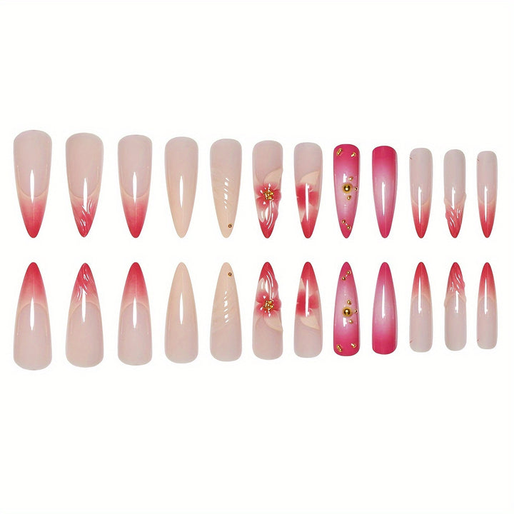 Dekorativer Press-On Nagelset Karnz