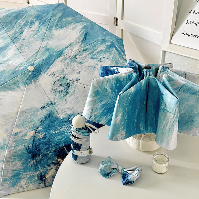Damen Faltbarer Regenschirm mit wasserfestem Motiv Karnz