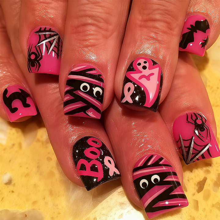 Kunstnagel-Set mit bunten Blumenmotiven Karnz
