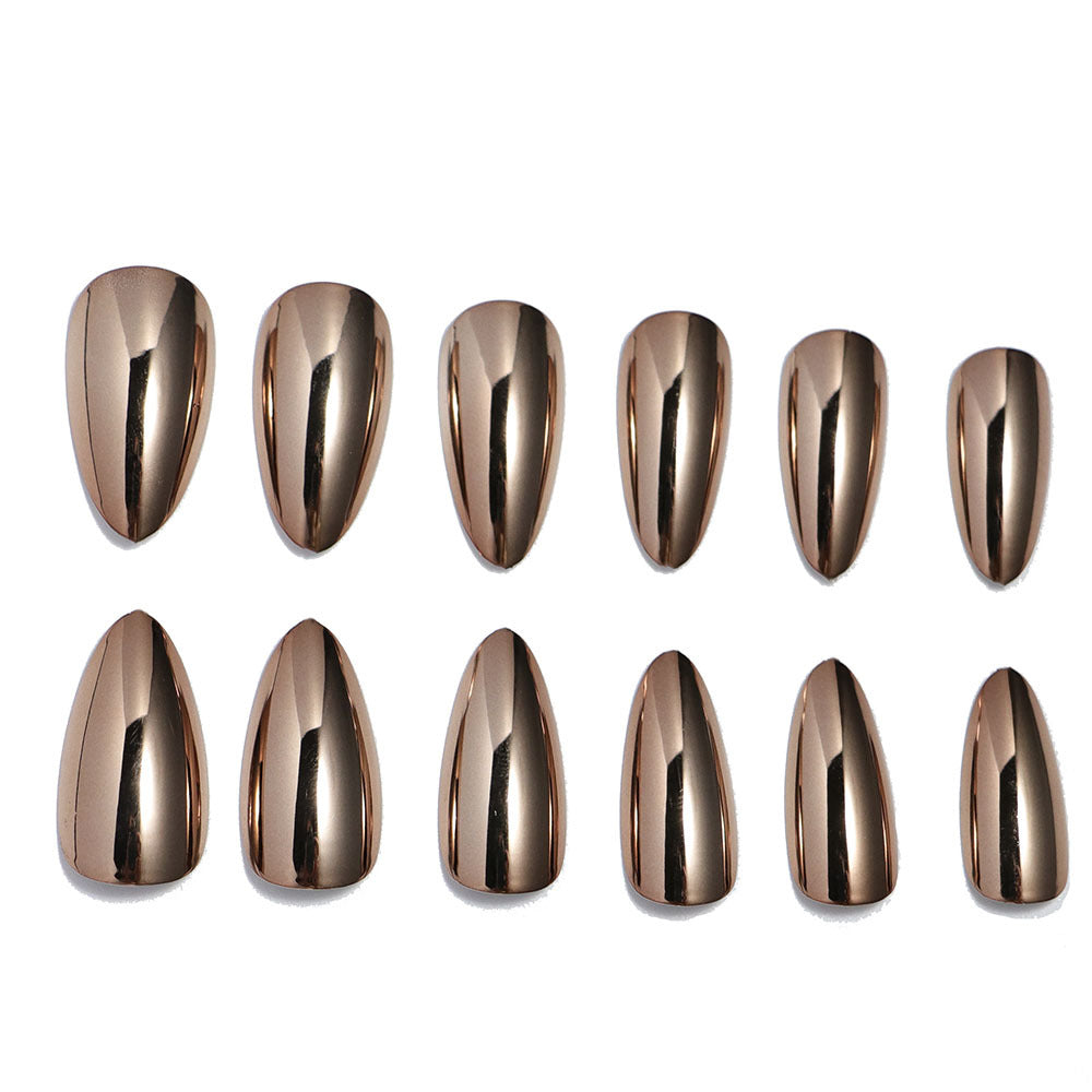 Metallic Stiletto Press-On Nails Karnz