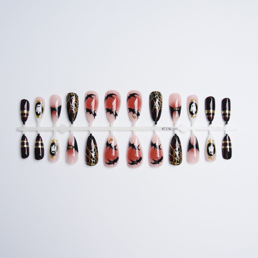 Halloween Kunstnagelset mit gruseligen Motiven Karnz