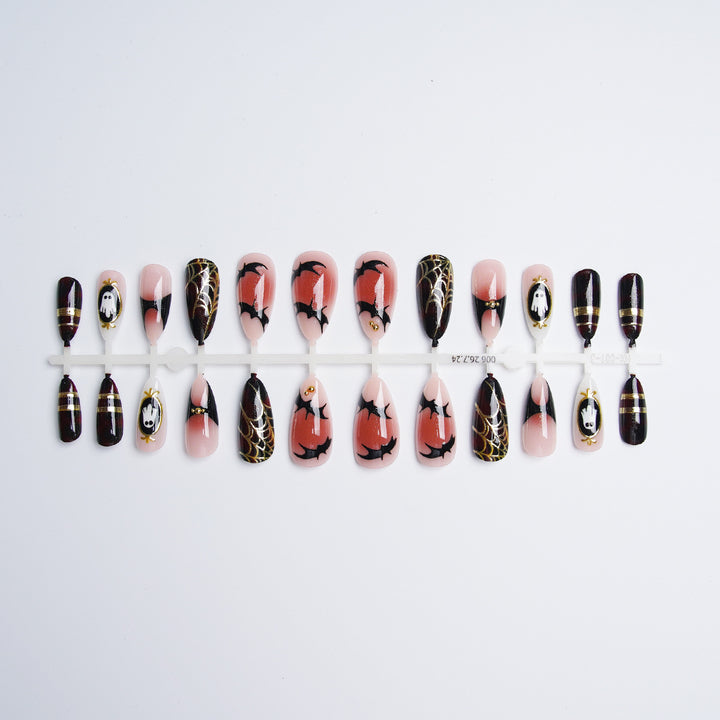 Halloween Kunstnagelset mit gruseligen Motiven Karnz