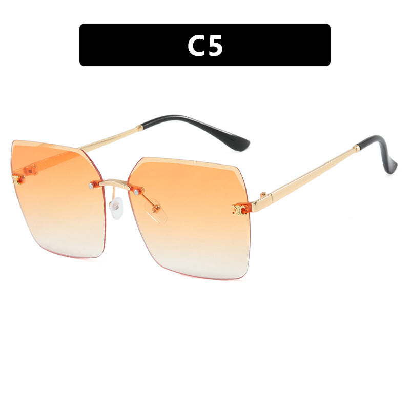 Damen quadratische Sonnenbrille im modernen Design mit filigranem Metallrahmen Karnz