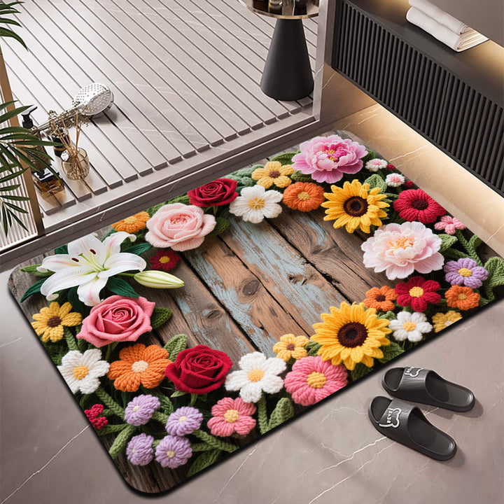 Blumenmuster Eingangsmatte