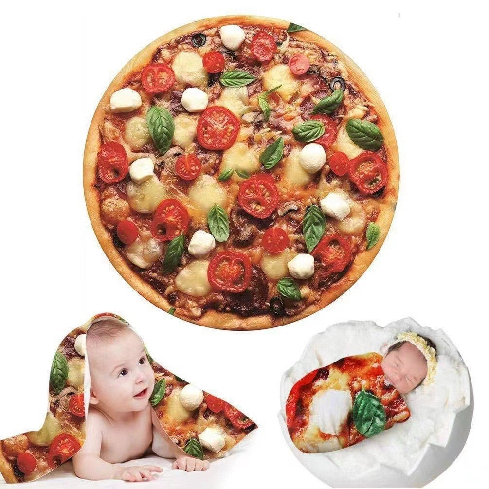 Pizza-Themen Baby Wickeltuch
