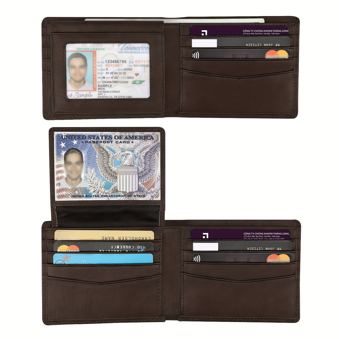 Multi-Slot RFID-geschützte Leder-Kartenhalter Karnz