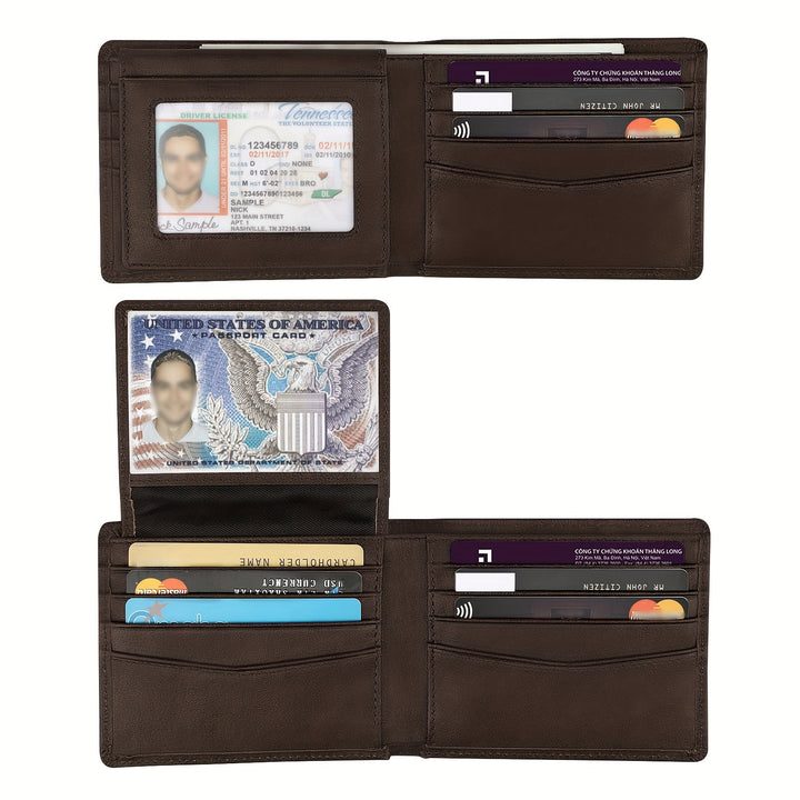Multi-Slot RFID-geschützte Leder-Kartenhalter Karnz