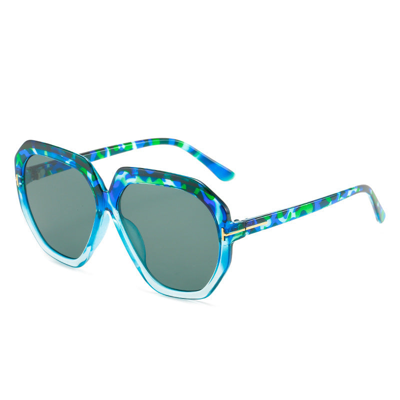 Modebewusste Übergroße Sechseckige Sonnenbrille Karnz